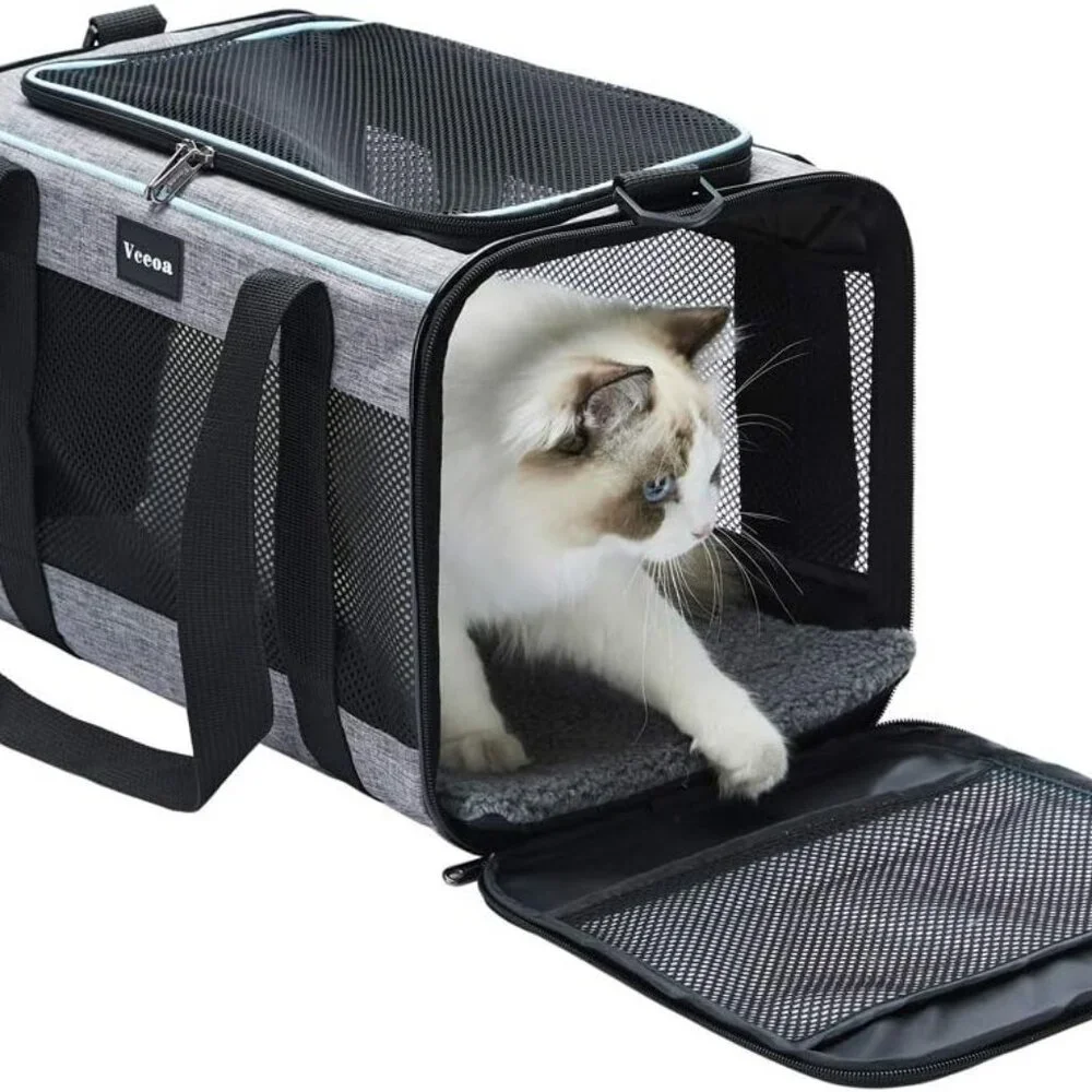 17.5x11x11 Inches Cat, Dog Carrier for Pets Up to 16 Lbs, Soft-Sided Cat Bag Ani